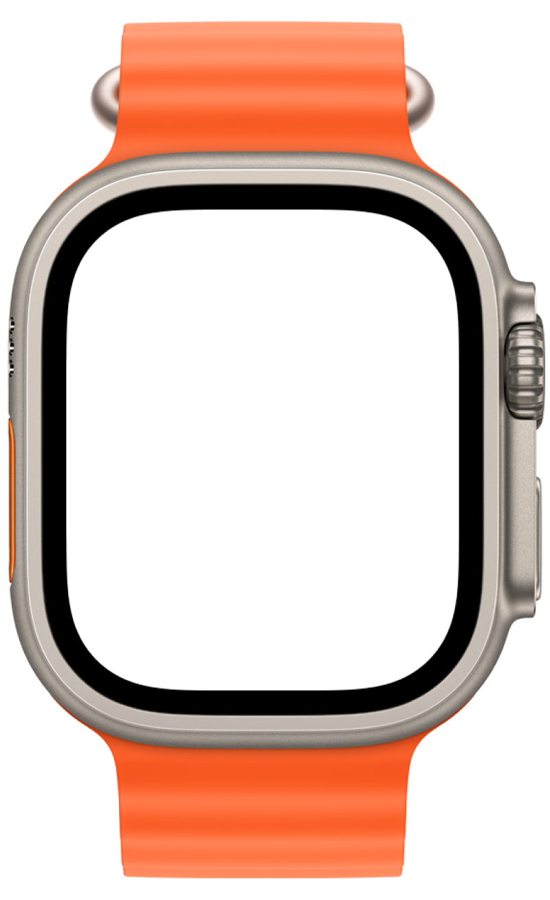 Apple Watch Ultra 2 Orange Ocean Band Mock Up